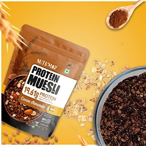NUTS'MOR NUTS'MOR Protein Daily Choco Nutty Crunch12g Protein Bar Protein Blend (300g) & Protein Muesli protein with goodness of jaggery and honey cocoa almonds (440gm)