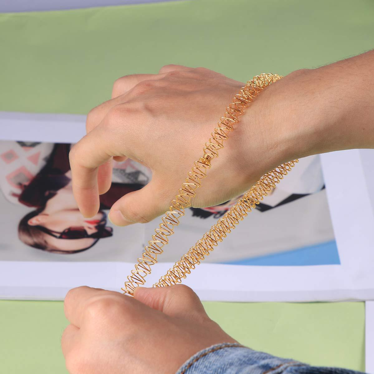 Artibetter Artibetter Acupressure Bracelet Acupressure Rings Finger Massage Ring for Kids Teens Adults Sport (Golden)