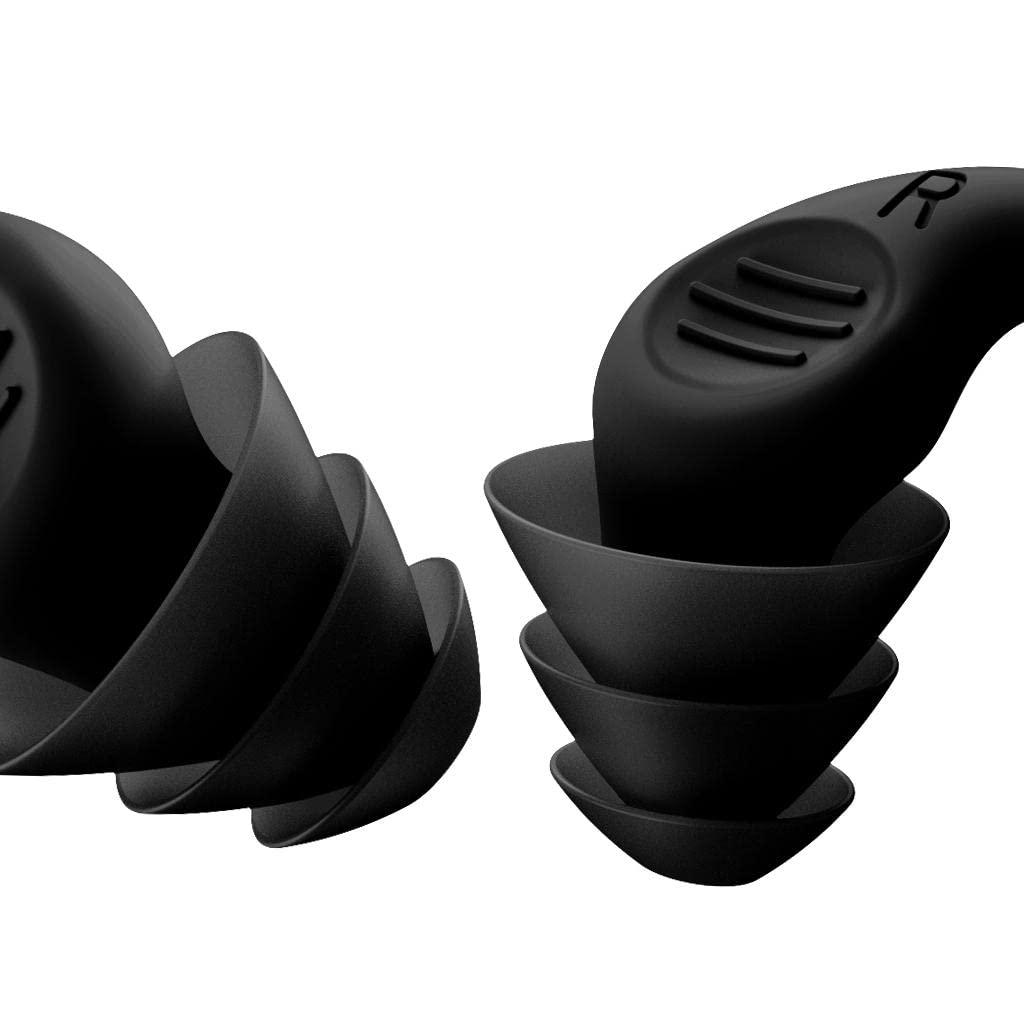 ATORSE ATORSE Noise Reduction Ear Plugs Silicone Sound Blocking For Sleep Snoring Swimming |Extra Soft, Reusable Earbuds Noise Cancellation |Soundproof Earplug Use For Underwater (Black)