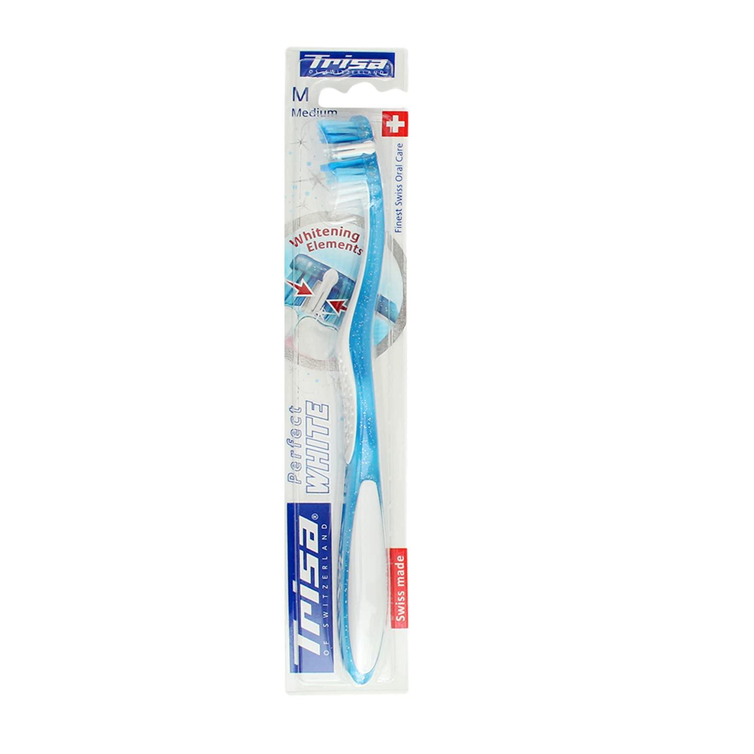 TRISA Trisa Perfect White Medium Toothbrush (Assorted Color)