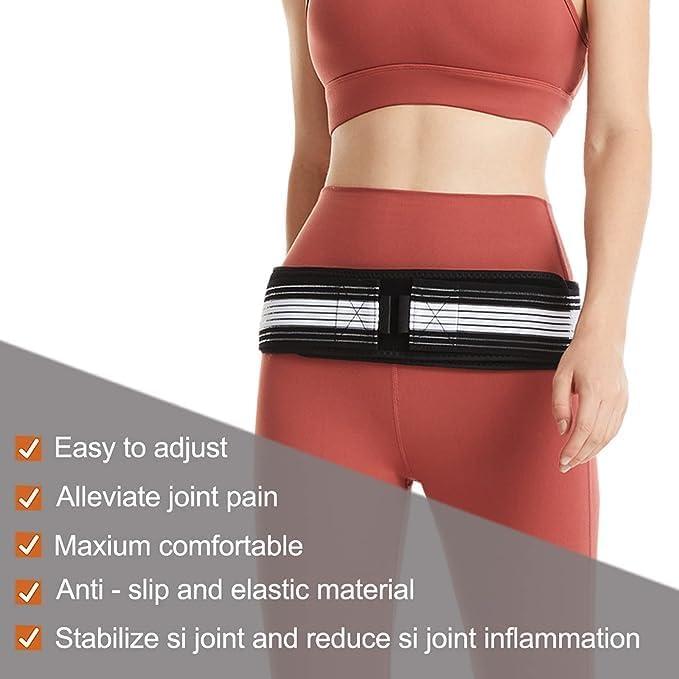 Akshved Sacroiliac SI Joint Hip Belt - Flexi Back Belt- Lower Back Support Brace for Men and Women - Pelvic Support Belt - Trochanter Belt - Sciatica Pelvis Lumbar Hip Pain Relief(Regular)