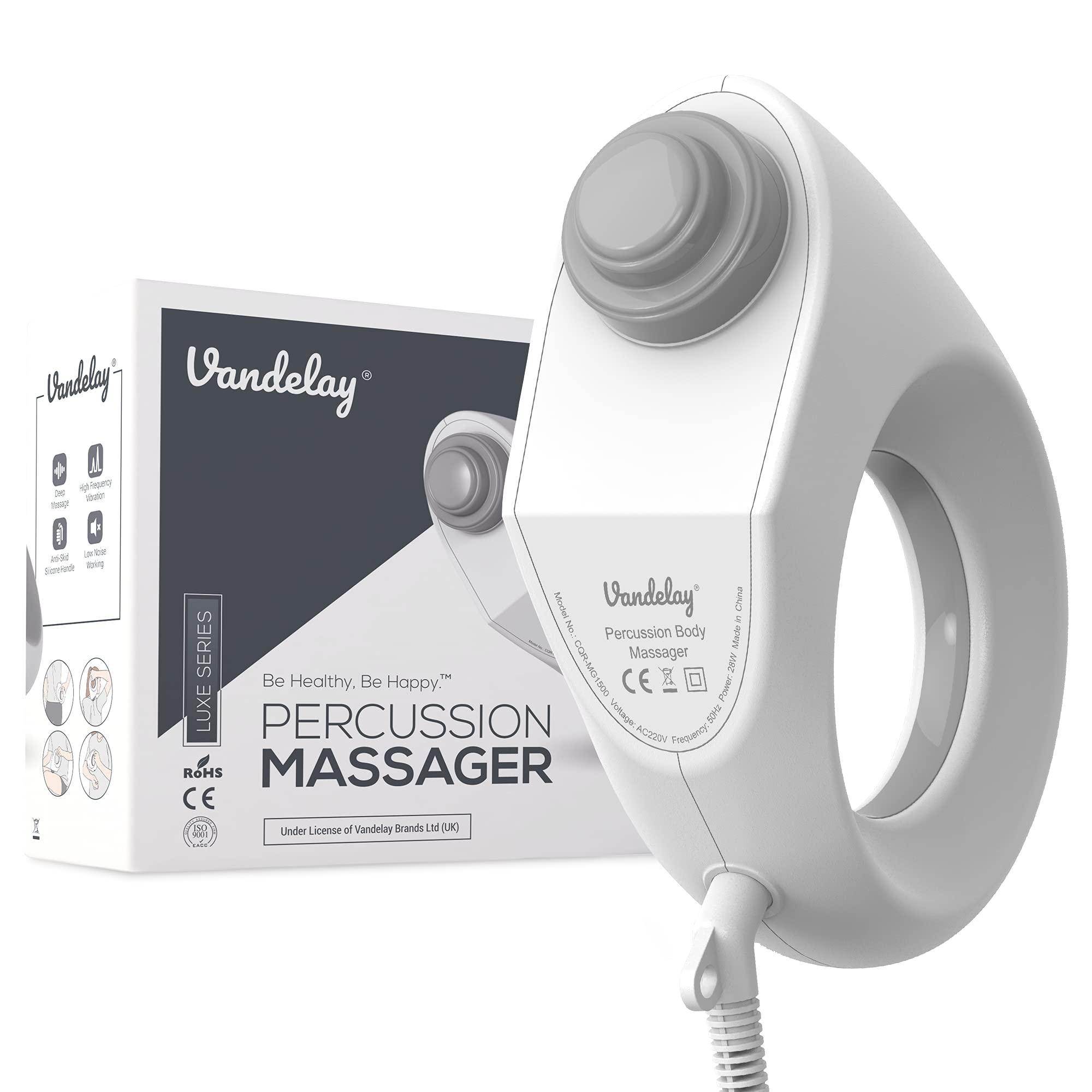 Vandelay Vandelay (UK) Deep Tissue Percussion Massager - Electric Handheld Gun Massager for Pain relief & relaxation (Wired)