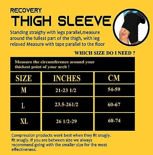 Ion Clad Ion Clad Copper Compression Adjustable Thigh Sleeve - Hamstring Quad Wrap.Support for Pulled Groin Muscle, Sprains, Tendinitis, IT band. Workouts, Pain Relief & Recovery Brace - Unisex(Pair) (L)