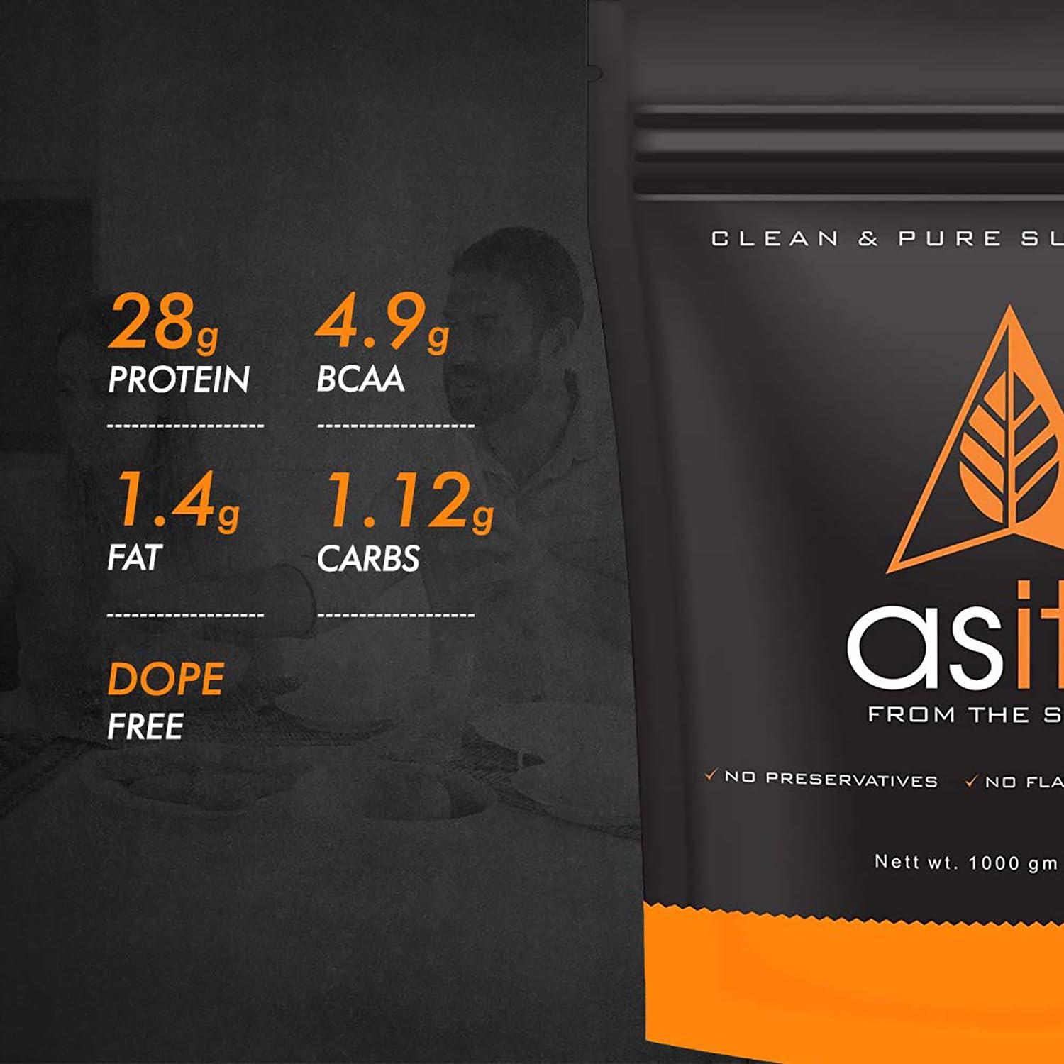 Asitis Nutrition Asitis Nutrition 100% Pea Protein Isolate,28G Protein, Pure Vegan Plant Protein, Promotes Muscle Building with Easy Digestion- Unflavoured, Single Ingredient with Zero Adulteration-1000G (29 Servings)