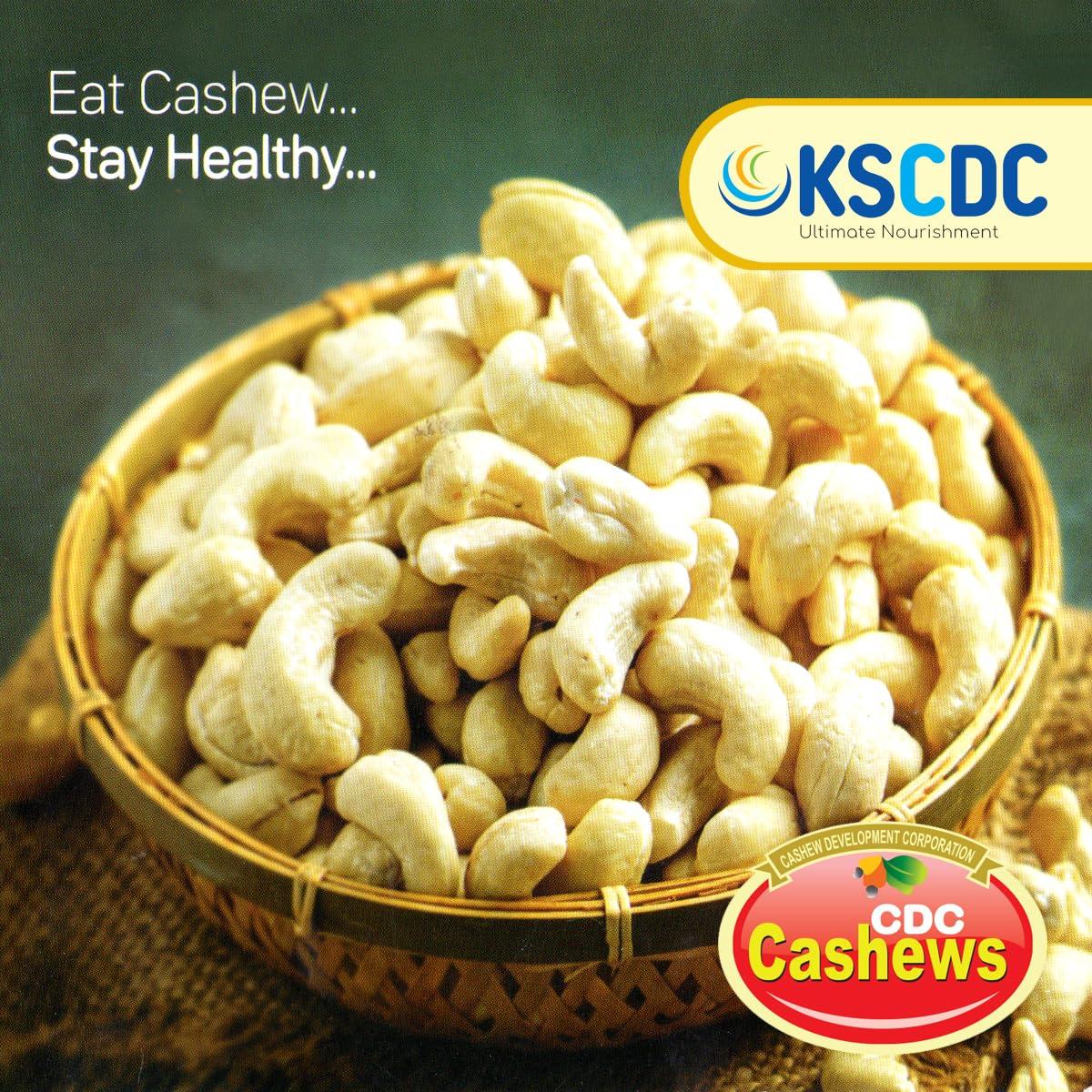 CDC Cashews CDC Cashews Natural Gold Nugget/Plain Cashew Nuts Grade W240|Ultimate Nourishment Whole Cashew Nut with Natural Taste and Creamy Texture, W240 Grade 1 kg Pack