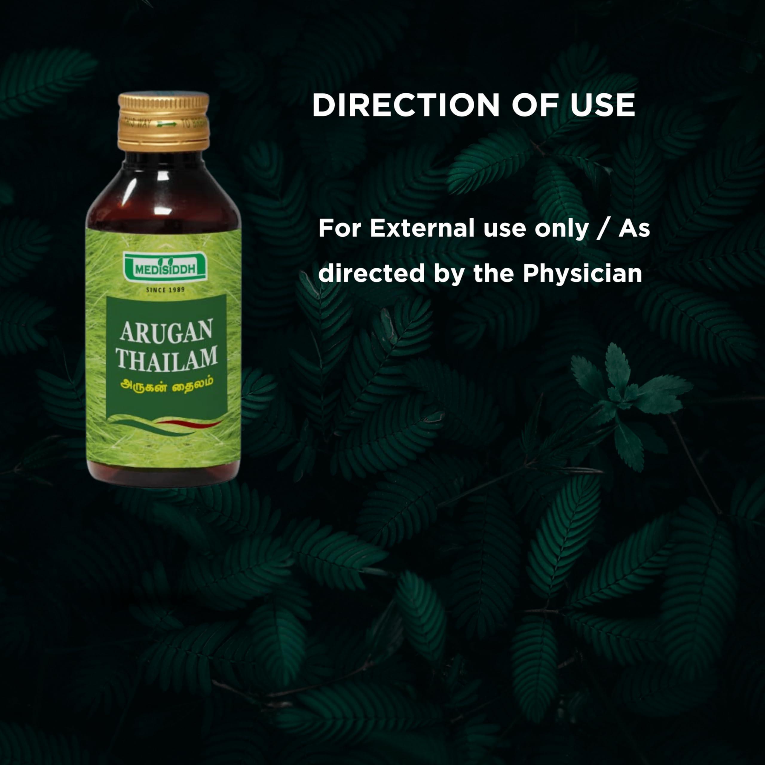MEDISIDDH Medisiddh Arugan Thailam 100 Ml | Eczema | Scabies | Fungal infections | Dandruff | Stings and Bites