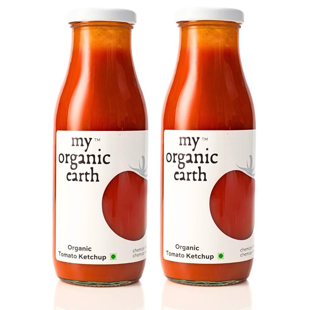 My Organic Earth My Organic Earth - Tomato Ketchup (Pack of 2)| Certified Organic Tomato Ketchup | Low on Sugar | 88% Fresh Organic Tomatoes | (300gm x 2)