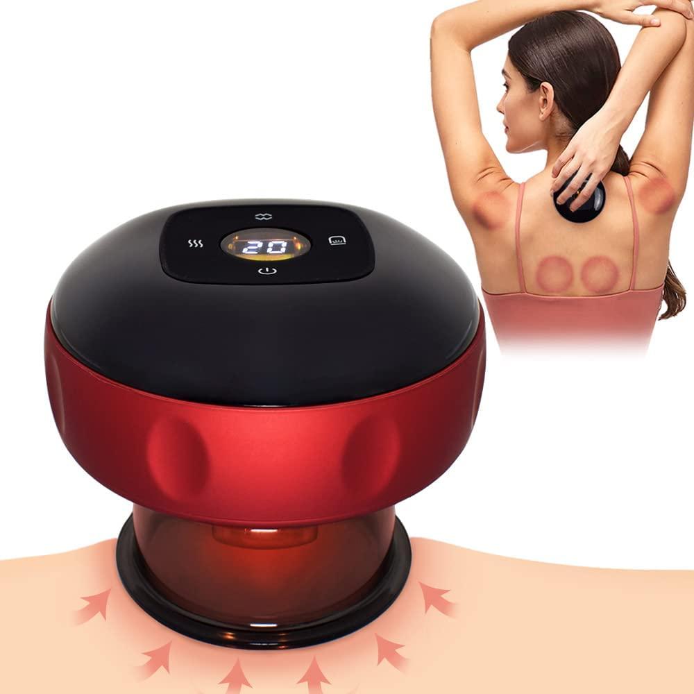 ONTRIP ONTRIP Massage House Electric Smart Cupping Device,Electric Vacuum Red Light Cupping Cups Therapy Massage Kit, Helps To Reduce Muscle Pain, Swelling and Inflammation