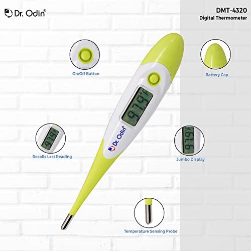 Dr. Odin Dr. Odin Digital Medical Thermometer FDA Approved Quick 40 Second Reading for Oral, Rectal Detecting Fever Baby, Children Adult and Pet - Pack of 3-MT4320