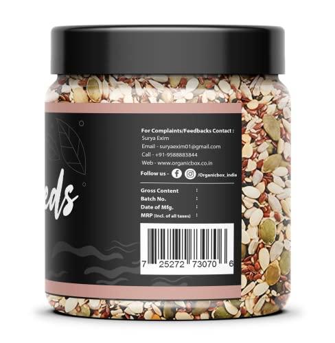 Organic Box Organic Box 100% Natural Premium 7 in 1 Mix Seeds for Eating | Mix Seeds | Diet Snacks | Roasted Seeds - 100gm