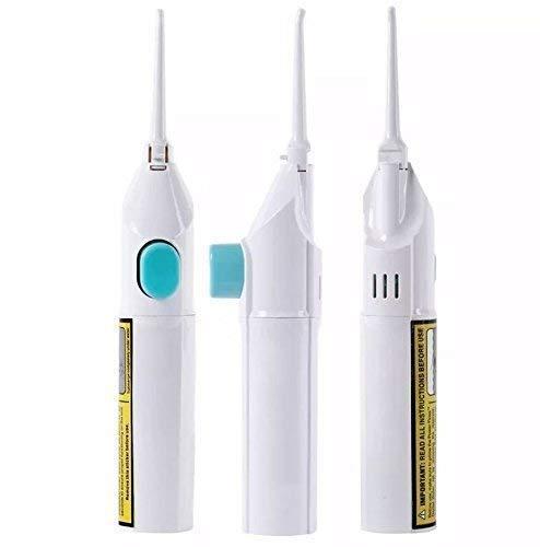 SKYLIT SKYLIT (Pack-2) Water-Jet Flosser Air technology Cords Speed Dental Care Tooth Pick Power Dental Cleaning Whitening Teeth Kit Power Floss Air Powered Dental Water Jet for Tooth Cleaner Teeth Using (Wh
