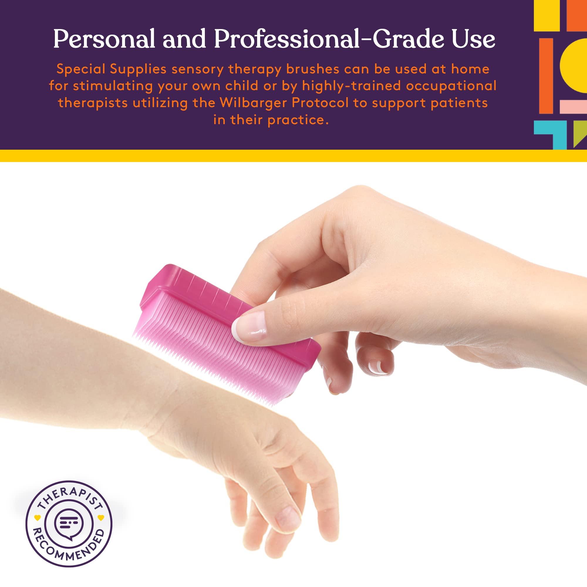 Special Supplies Special Supplies Therapressure Therapy Brush for Occupational and Sensory Brushing, 6 Pack, Stimulating and Calming Tools for Kids and Adults, Soft Flexible Bristles, Latex Free
