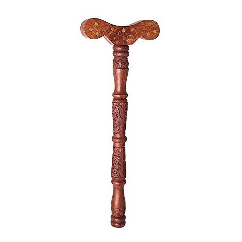 Wooden Cave Wooden Cave Wooden T-shaped Yoga Danda Meditation Stick for Improved Breath flow in Nostrils and for Yoga Practices