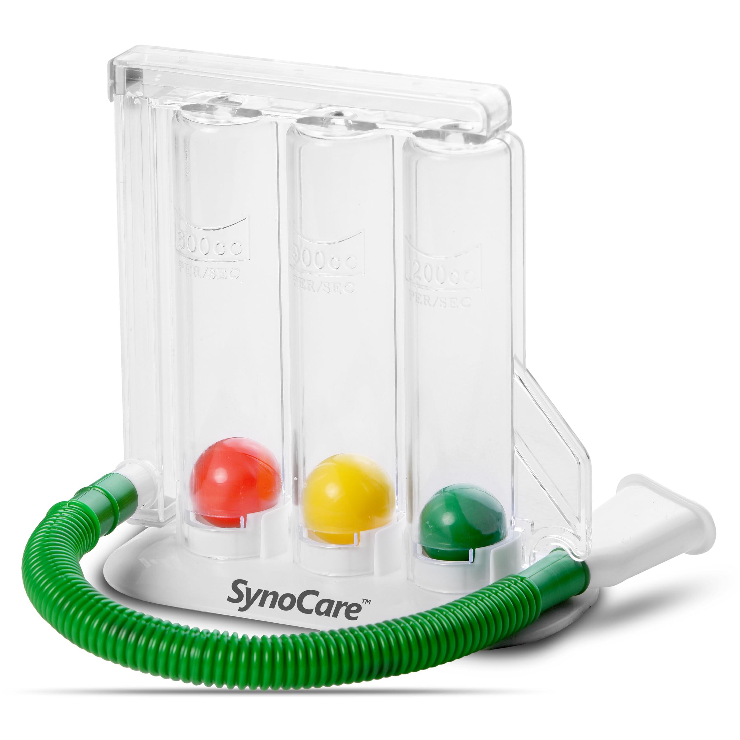 Synergy Intact Synocare Masks For CPAP BIPAP NIV 3 Ball Spirometer | Lung Exerciser | Respiratory Exerciser | Breathing Exercise | Respirometer | Breath Measurement System | Deep Breathing Lung Exerciser | Washable, Hygienic & Detachable- Pack Of 1