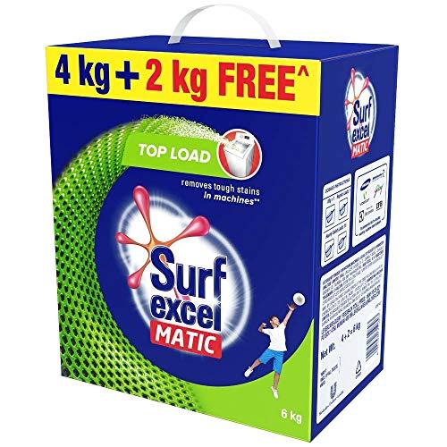 Surf Excel surf excel matic top load detergent powder, 6kg(4+2kg free).
