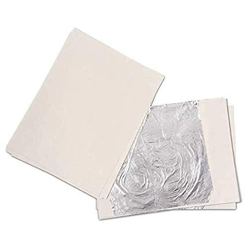 Organic Orchard Organic Orchard Chandi Vark/Silver Leaf Jumbo Sized Sheet/German Finest Silver Leaves for Sweets/Face Pack/Chandi ka Warq Glitters (100 Leaves)