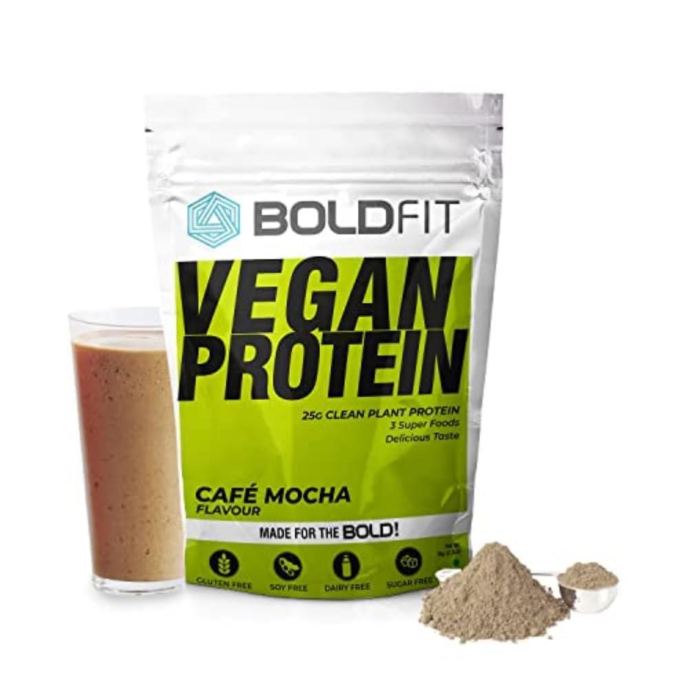 Boldfit Boldfit Plant Based Protein Powder Easy to Digest Protein Supplement for Men & Women Vegan Plant Protein with Turmeric Extract, Bromelain, Piperine Helps in Faster Absorption & Bloating - Mocha 1kg