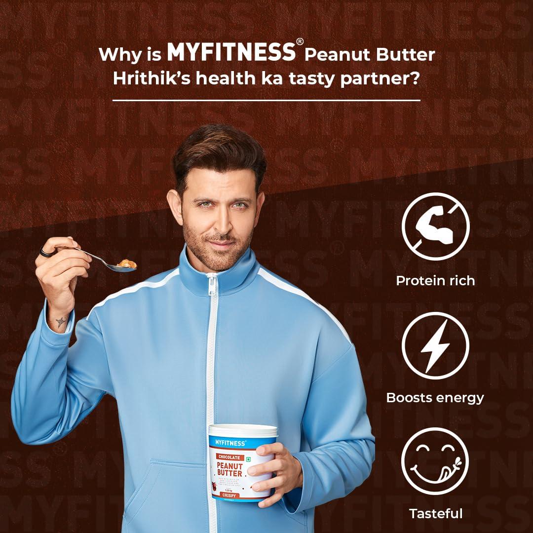 MYFITNESS MYFITNESS Chocolate Peanut Butter Smooth 2.5 kg | 26g Protein & MYFITNESS High Protein Dark Chocolate Peanut Butter Crispy 1KG