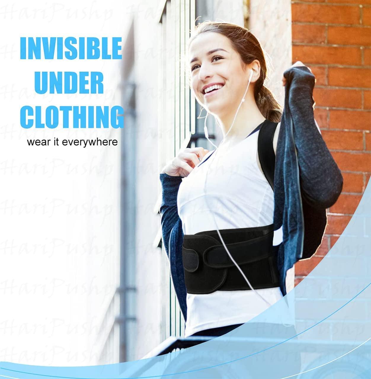 VK SURGICAL VK SURGICAL Premium Magnetic Back Brace Posture Corrector Therapy Shoulder Belt for Lower & Upper Back Pain Relief with Back Support Plates for Woman (Free Size)