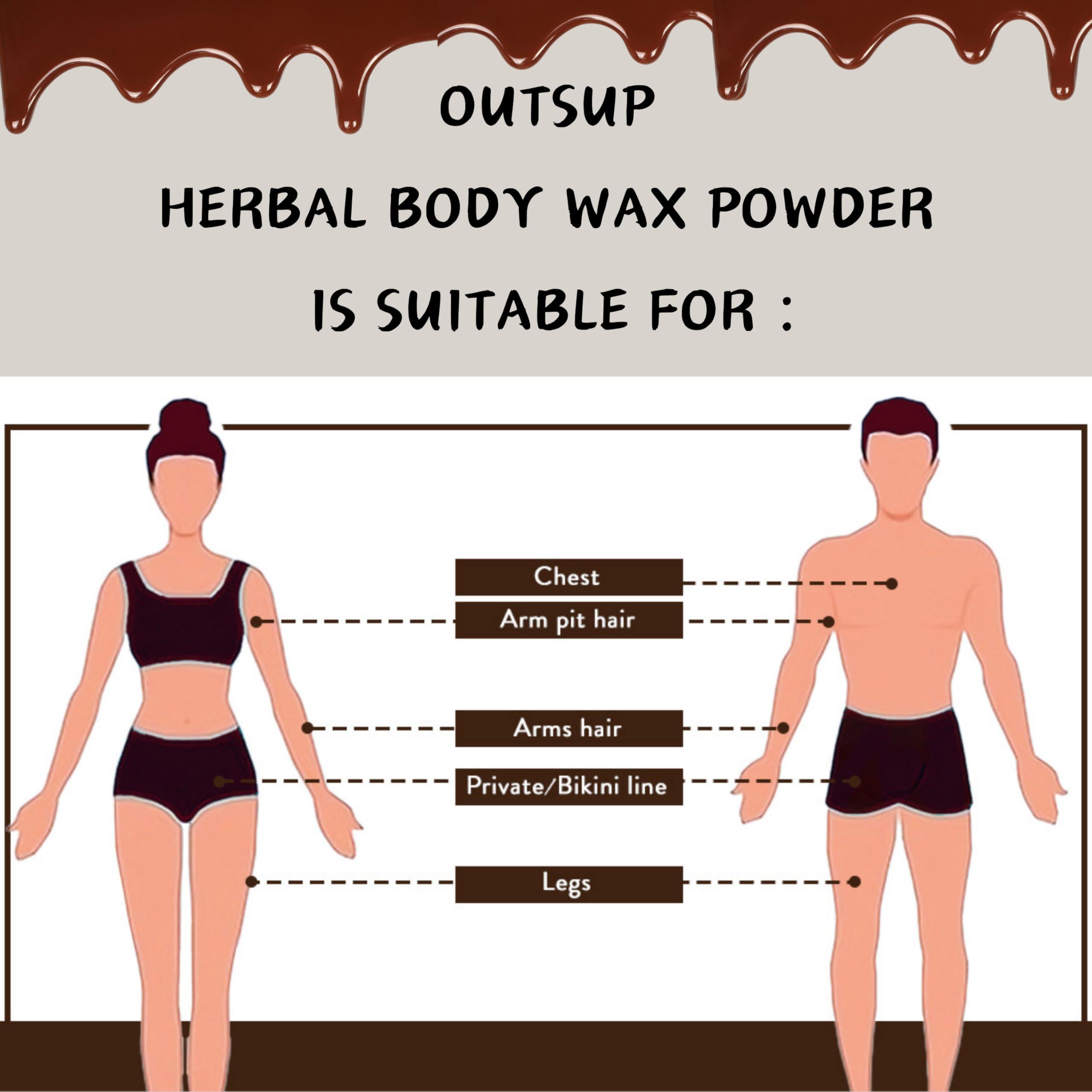 OUTSUP Outsup Wax Powder for Hair Removal for Women & Men | Painless & Quick Solution for Hair Removal Chocolate Flavor with No harmful chemicals, Irritation, Skin Rashes & No Side Effects - 100gm