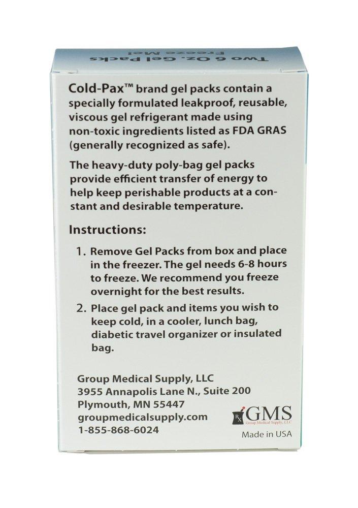COLD-PAX Medport Travel Organizer 2 Replacement 6 oz Cold Packs Size: 4\" X 6\" X 3/4\"