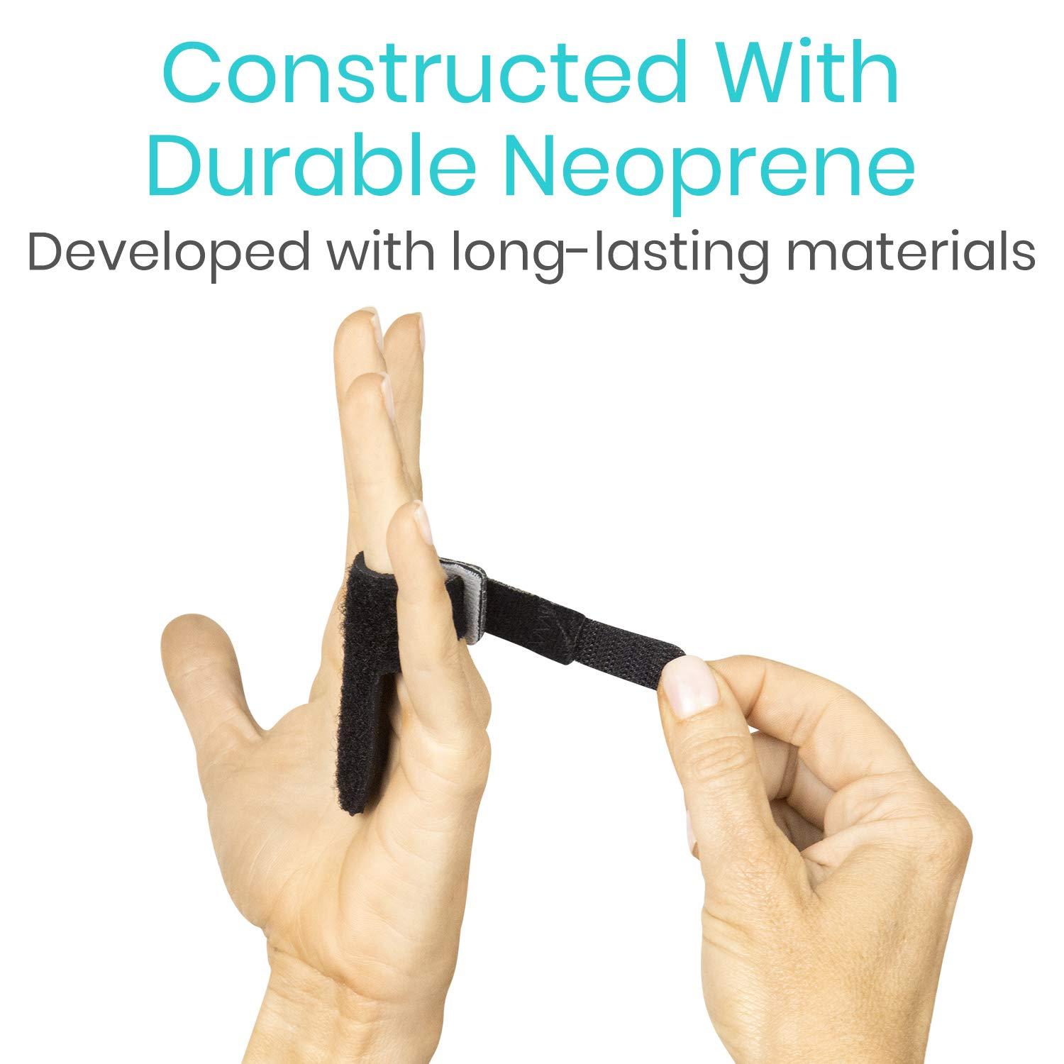 VIVE Vive Trigger Finger Splint Brace - Middle, Pinky, Pointer, Ring and Thumb Support - Palm Strap Included - Straighten Curved or Broken Fingers - Adjustable, Breathable Fit - Aluminum Pain Relief Guard