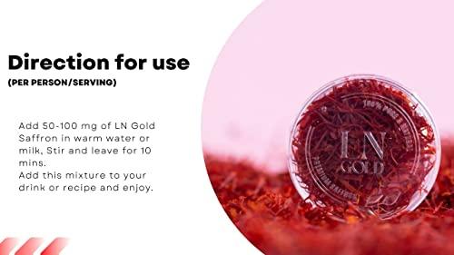 LN Gold LN Gold Saffron 20 x 0.5gm - Saffron/Kesar/Kesari, Keshar, Saffron Flakes, Kesar Long Threads | Whole Spice and Herb | Best Saffron|Pure Saffron anti-inflammatory, immune-boosting, cures thyroid, antioxidant-rich and improves PMS symptoms. Regularis