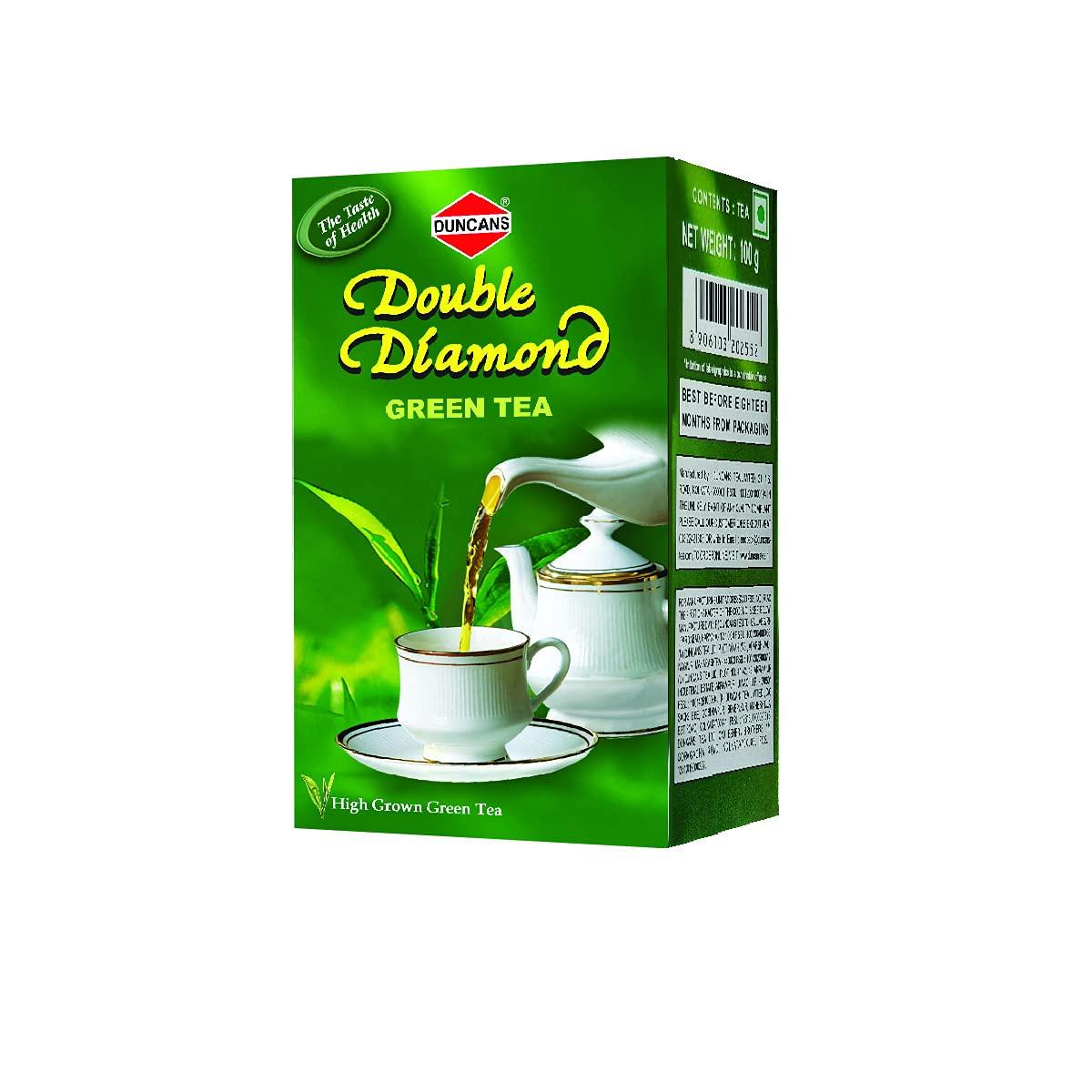 DUNCANS FINEST HAND - PICKED LEAF TEA Duncans Double Diamond whole leaf loose Green Tea | 100% Natural & Pure | Natural Antioxidants | 100 Grams