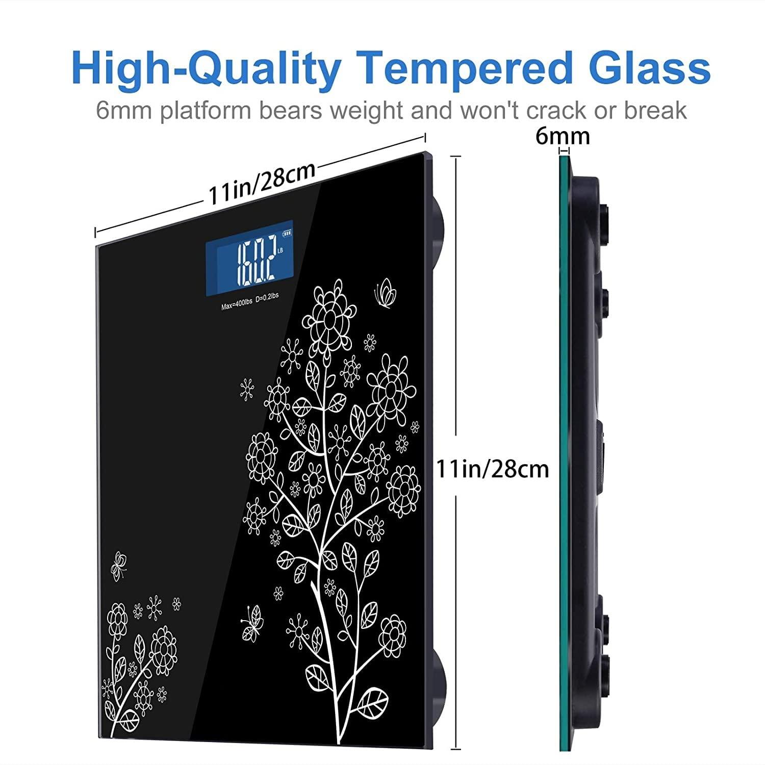 JHRK JHRK Digital Electronic Bathroom Scale LCD Personal Health Body Fitness Weight Scale, Precision Digital Body Bathroom Scale with Step-On Technology