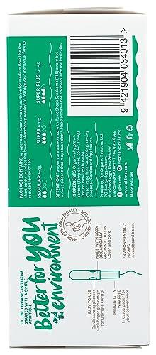 oi Oi Organic Cotton Applicator Tampons Made with 100% Biodegradable Materials - Super 14 Count - Hypoallergenic Tampons for Leak-Free Periods with Ultimate Natural Absorbency, Comfort, and Confidence