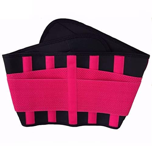 Elebae Elebae Unisex - Neoprene Lumbar Support Belt Work Lumbar Belts Back Brace Back Pain Support Belt for Injury Pain & Fitness Body Shaper and Workout Slimming Belt (PINK, MEDIUM)