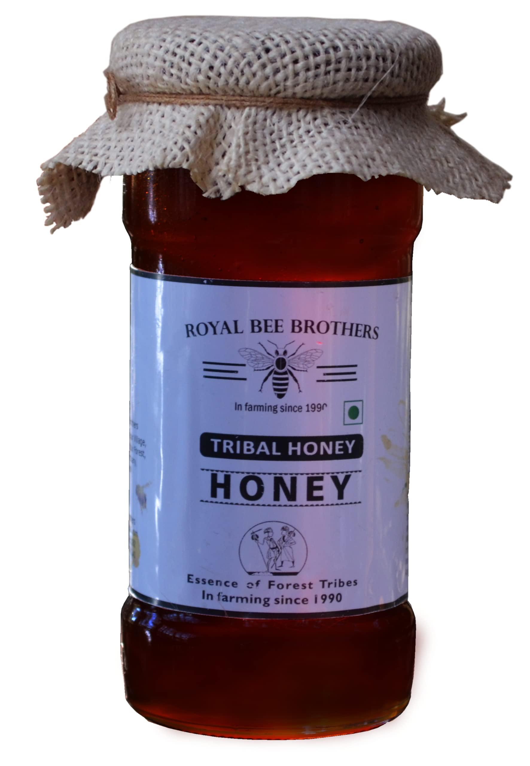 Royal Bee Brothers Royal Bee Brothers | Four Type of 100% Natural Wild Forest Honey | Produce of Wild Honey Bee | Raw & Unprocessed| 500 gm * 4 bottle