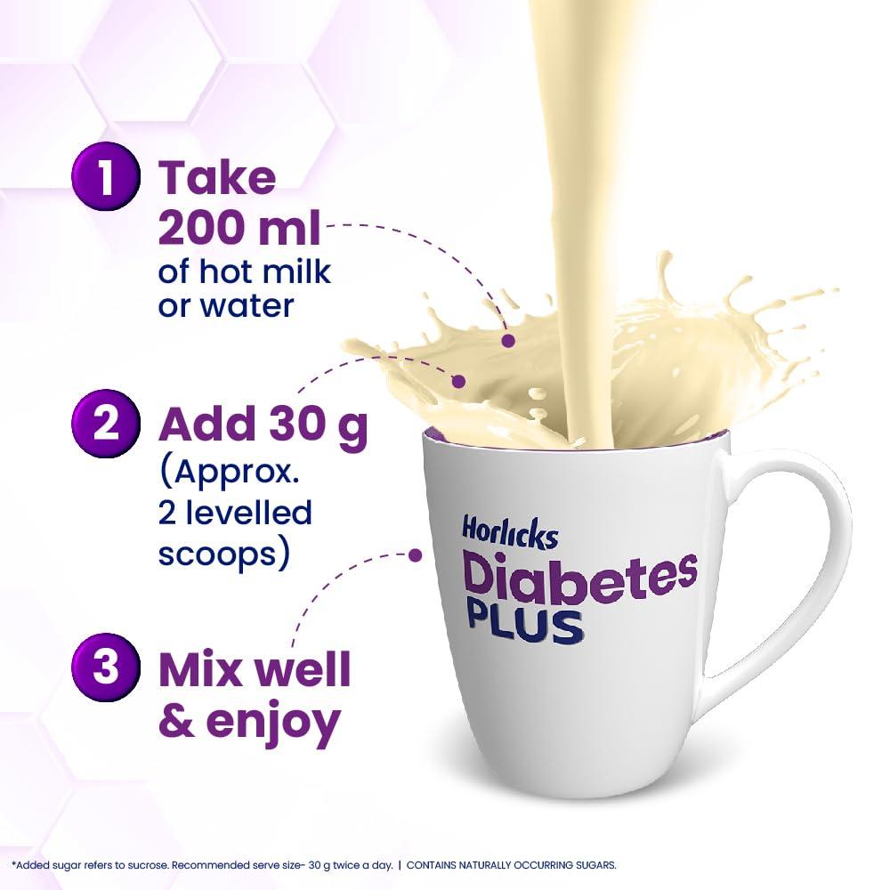 Horlicks Horlicks Diabetes Plus, Vanilla, 200G, Powder | Helps Manage Blood Sugar From Day 1