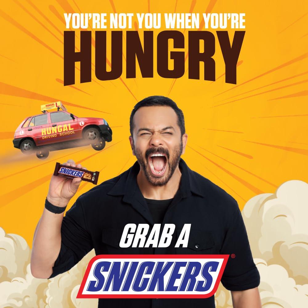 Snickers Snickers Peanut Filled Chocolate Value Pack | 3 Peanut Chocolate Bars | Loaded with Roasted Peanuts, Nougat & Caramel Delight | Imported Chocolate | Pack of 4 - 135 gram