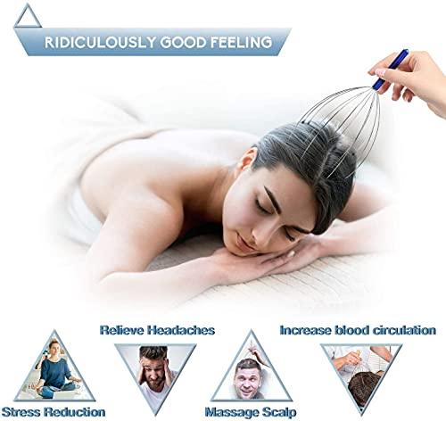 SEI REGINA Sei Regina Body Back Scalp Massager, Head Scratcher, Manual Head Massager for Stress Relief, Relaxing Scalp Scratcher, Tingler for Gentle Hair Stimulation