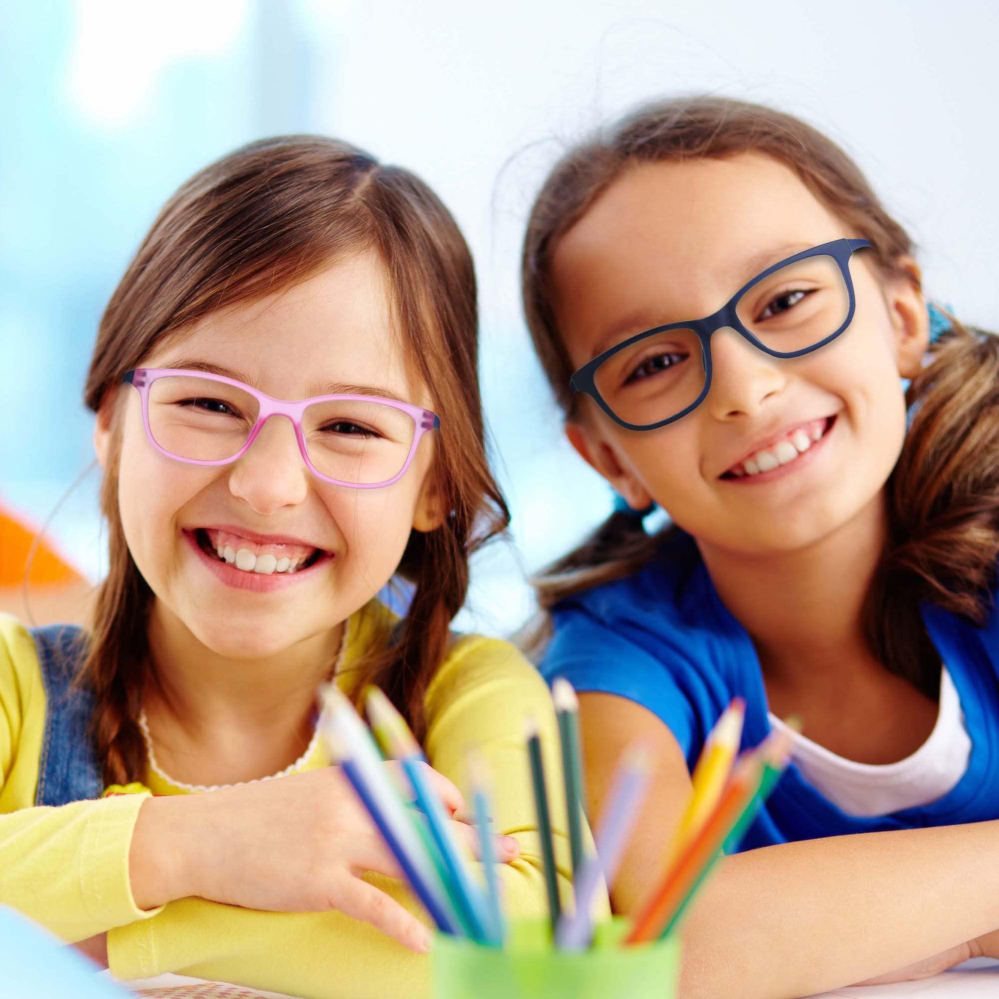 ZENOTTIC ZENOTTIC Kids Blue Light Blocking Glasses Anti Glare Lens Lightweight Frame Computer Eyeglasses for Boys and Girls(Blue)