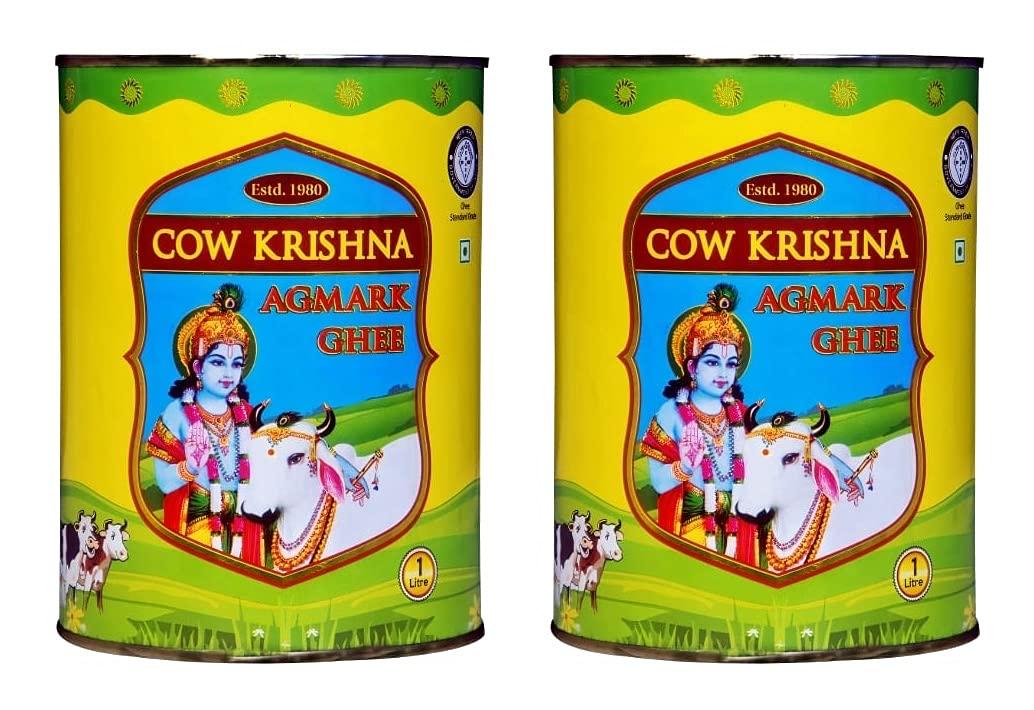 Generic Cow Krishna Agmark Ghee -Pure Cow Ghee-1 LTR Tin(Pack of 2)