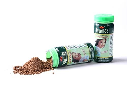 G.M. G.M. Pyonil-32 Ayurvedic Herbal Dant Manjan For Oral Health | Medicated Tooth Powder | Prevents Pyorrhea, Bleeding of Gums and Other Dental Problems | - 50 Gram (Pack of 4)