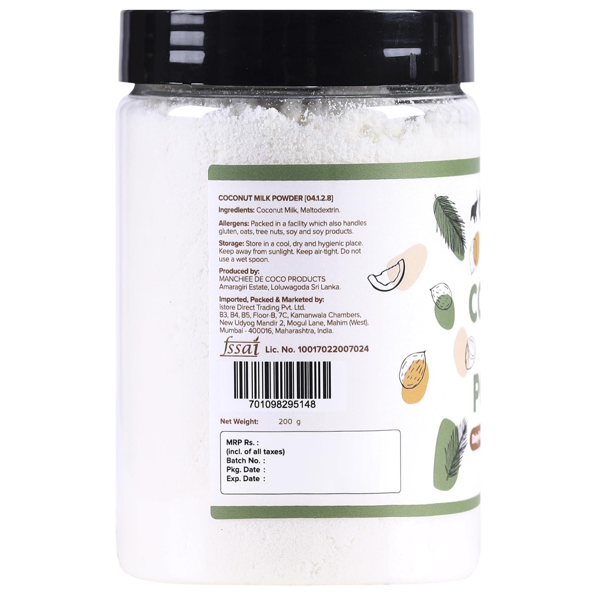 urban platter Urban Platter Coconut Milk Powder Jar, 200g (Plant-Based, Preservative-Free, Easy to use, Dairy-Free, Source of Protein, Add to smoothies, curries, baked goods)