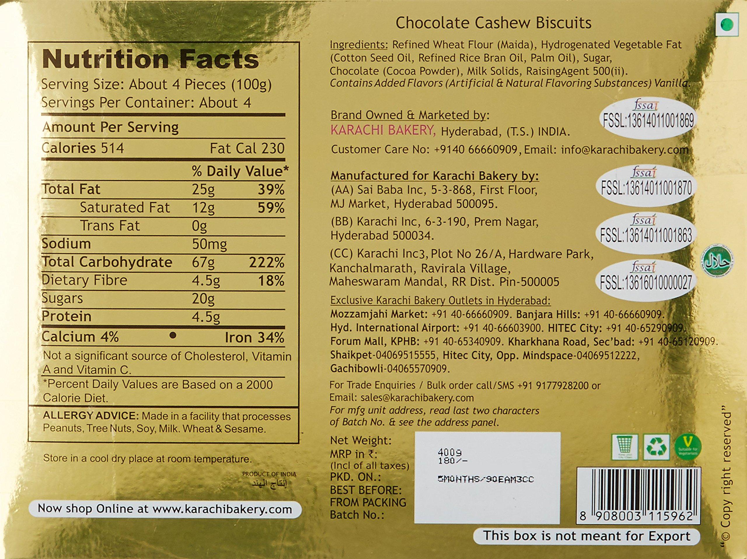 Karachi Bakery Karachi Bakery Chocolate Cashew Biscuits, 400g + Karachi Bakery Biscuits - Green Pista, 400g