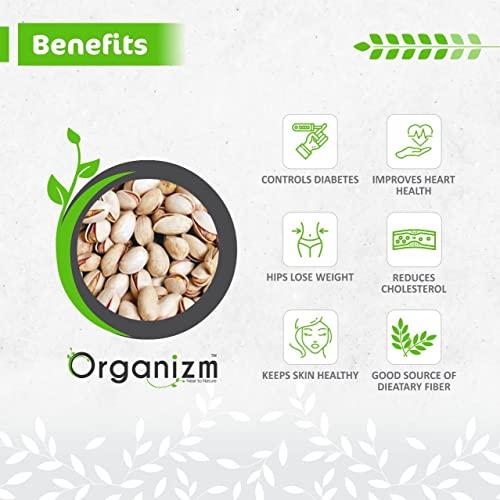Organizm Organizm Healthy Cashew Almonds & Pista Nuts With High Fiber Gluten Free Organic Dry Fruits For Immunity Booster Kaju Badam (Almonds + Pista)