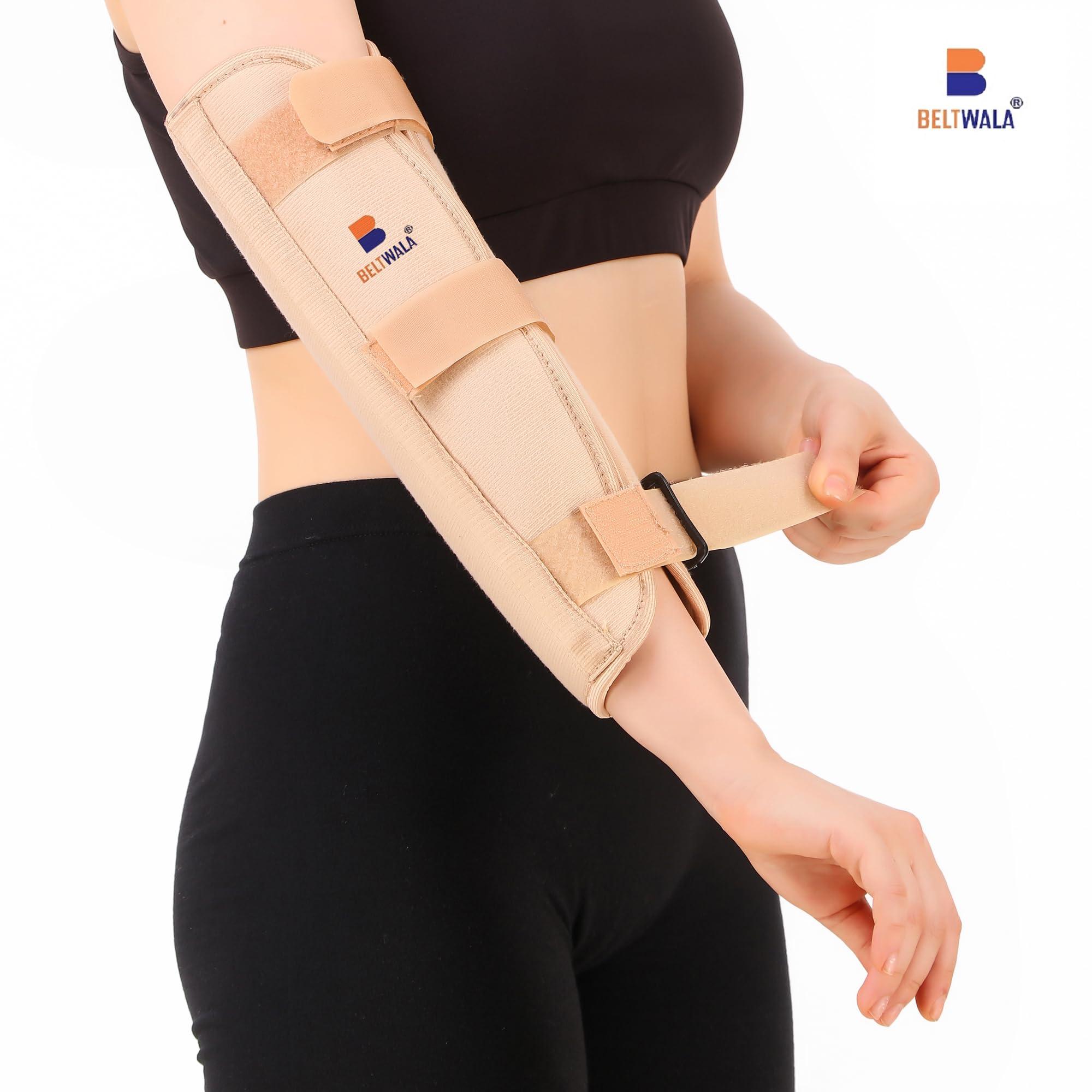 Beltwala Beltwala Elbow Brace Arm Immobilizer Splint Stabilizer for Elbow Fracture, Sprains & Broken Arm (Small)