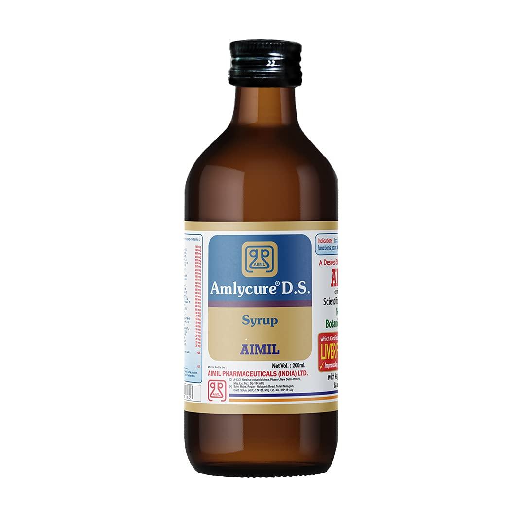 AIMIL AIMIL Amlycure D.S. Syrup -200ml | Ayurvedic Liver Health Protector  Natural Liver Herbal Tonic | Metabolism Booster