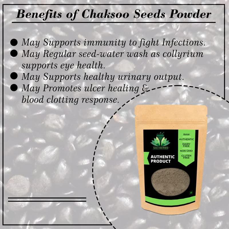 SAI HERBS SAI HERBS Chaksoo Seeds Powder - Chaskoo Seeds Powder - Cassia Absus Seeds Powder - Chasku Seeds Powder - Pure & Natural (100 Gram)