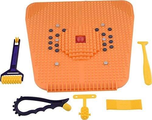 Acupro Health Care System Acupro Health Care System_PowerMat Percare Foot Massager Accupressure Mat/Board/Plate/Pyramid/Powermat/Foot Mat Yellow (4000 PowerMat Combo)