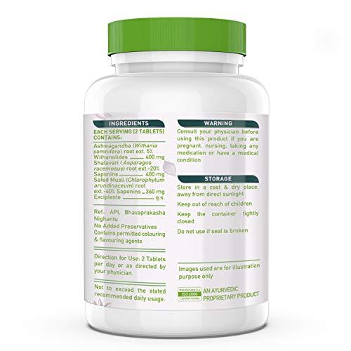 MuscleBlaze MuscleBlaze MuscleHerb, Ashwagandha, Shatavari and Safed Musli, For Muscle Gain & Performance, Ayurveda For Performance, Ayush Approved, 60 Tablets