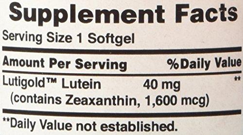 Puritan's Pride Puritan's Pride Lutein 40 mg with Zeaxanthin-60 Softgels