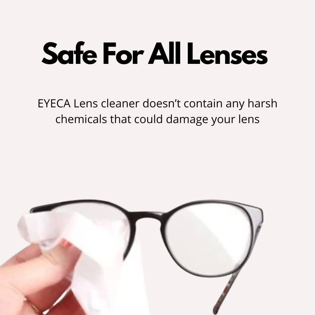Gaymed Labs Pvt. Ltd. EYECA lens cleaner spray for spectacles & digital devices (50ml) with free microfiber cloth (Pack of 2)