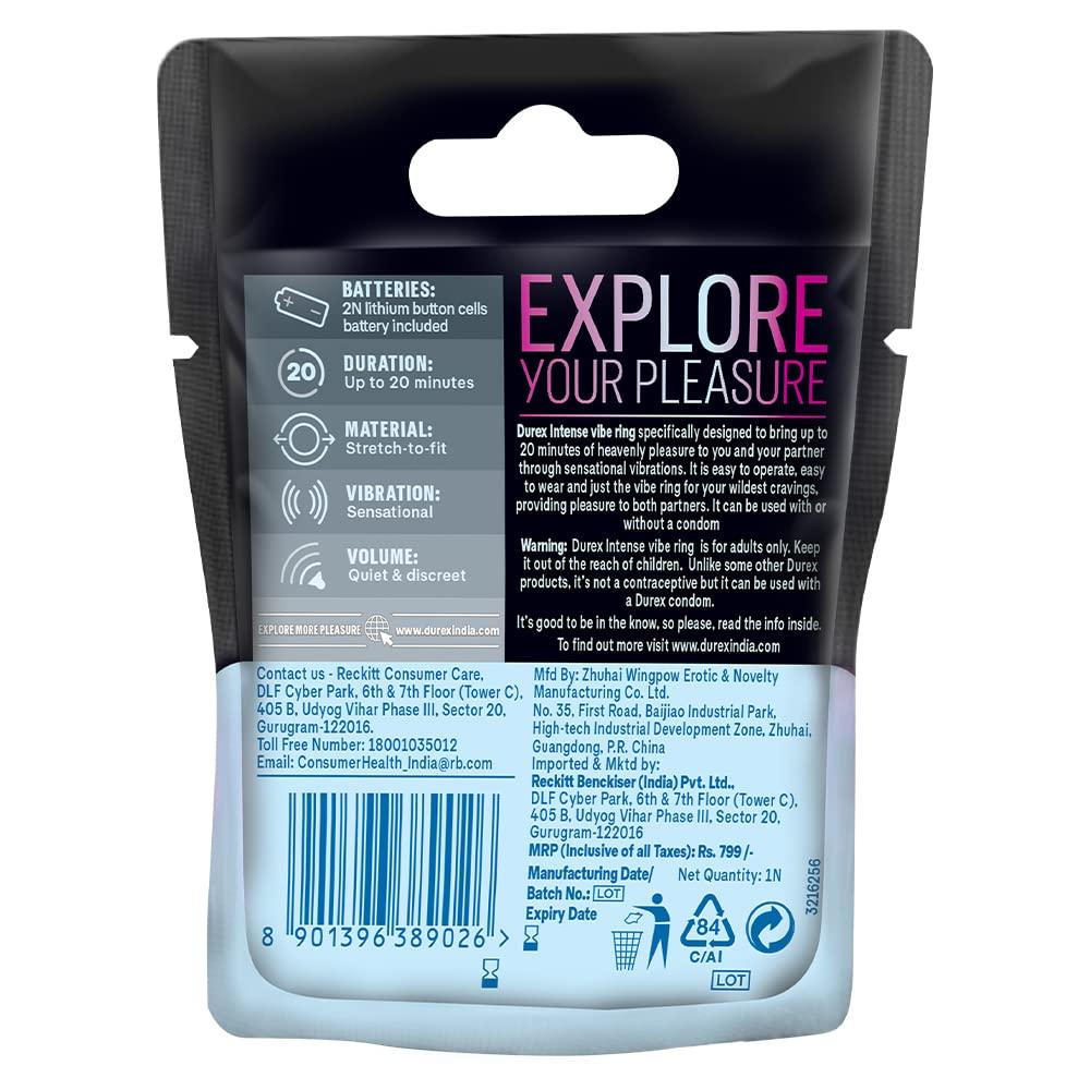 Durex Durex Condoms, Extra Thin - 10 Count & Durex Play Vibrations Massager Ring