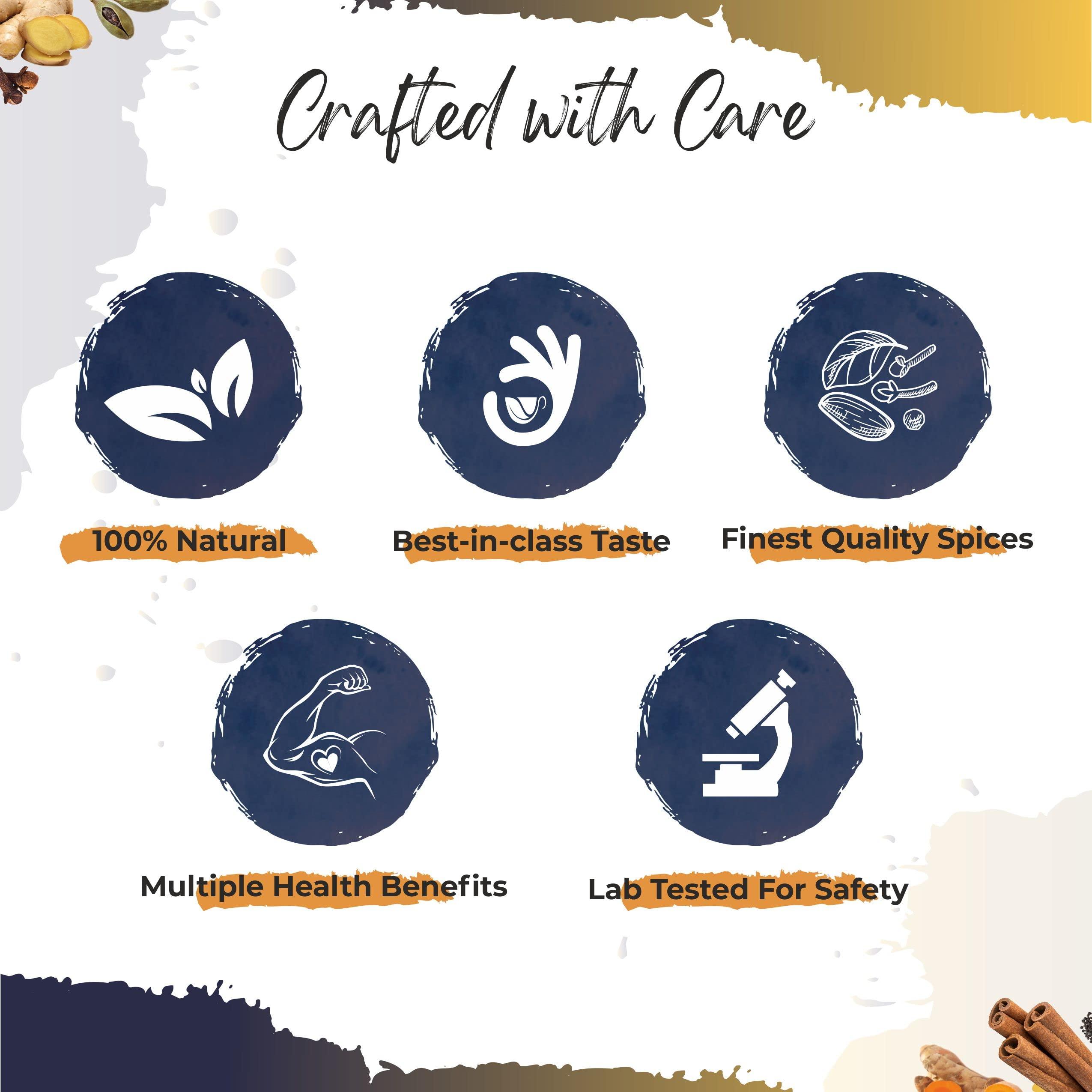 6rasa 6rasa Kashaya - Herbal Tea | 15 Ayurvedic Spices | Kadha Mix | Caffeine Free | 100% Natural Kashaya - The Original Tea Bags | No Added Sugar (2.5 g Each) (Pack of 3, 30 Dip Bags)